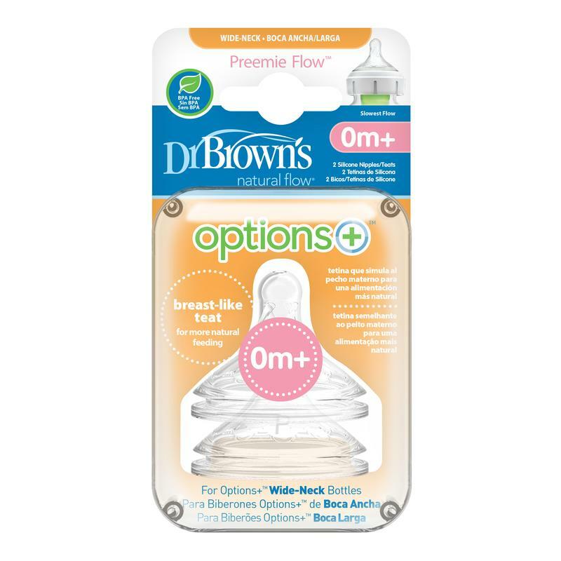 Dr Brown's Options+ speen prematuur brede halsfles 2st
