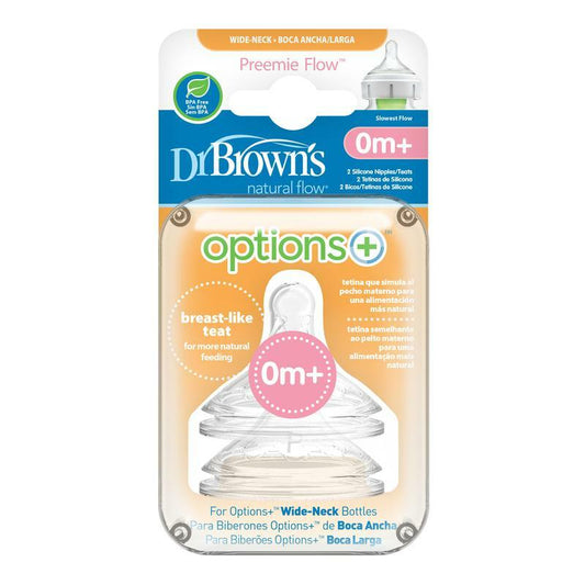 Dr Brown's Options+ speen prematuur brede halsfles 2st