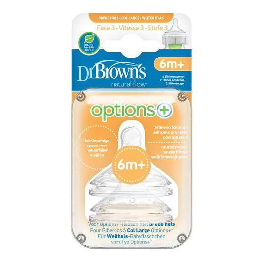 Dr Brown's Options+ speen fase 3 brede halsfles 2st