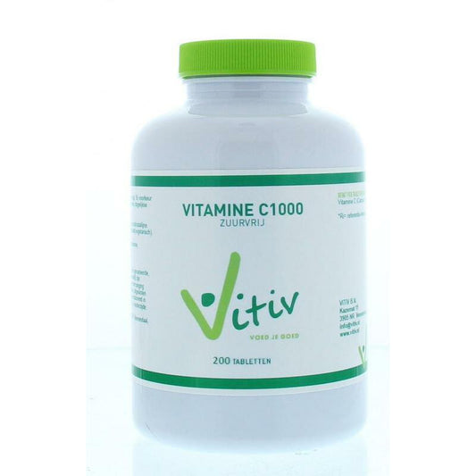 Vitiv Vitamine C1000 zuurvrij 200tb