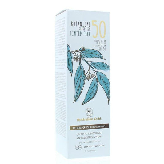 Australian Gold Botanical tinted face rich-deep SPF50 88ml