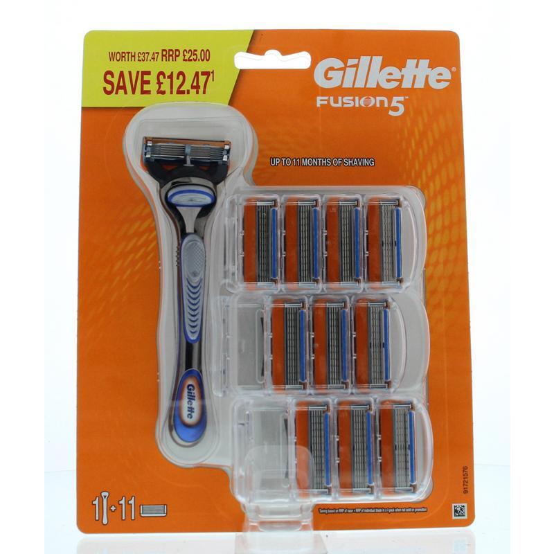 Gillette Fusion 5 promo apparaat met 11 mesjes 1set