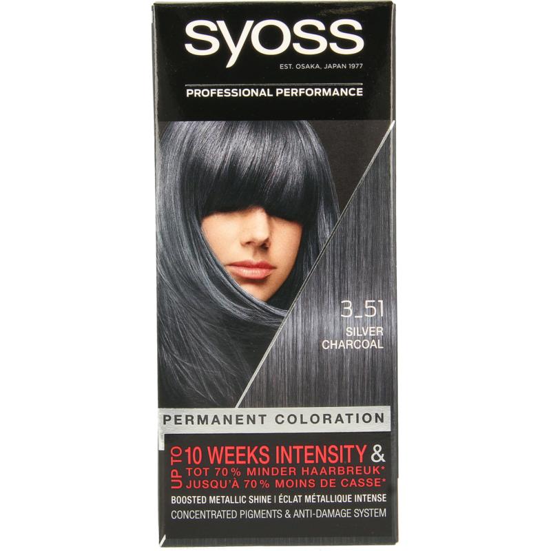 Syoss Color baseline 3.51 silver charcoal haarverf 1set