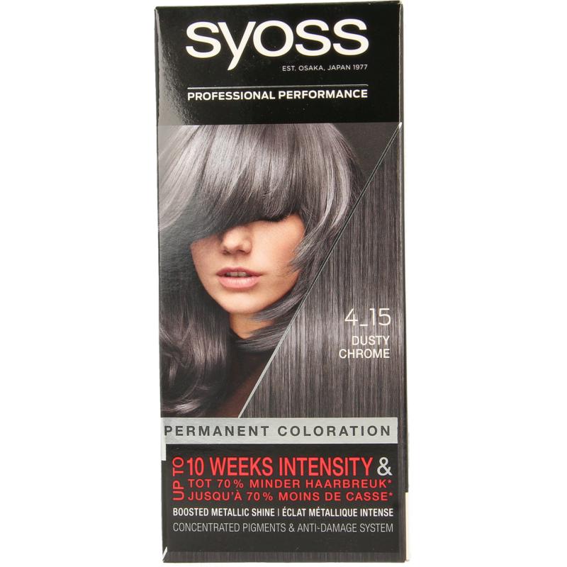 Syoss Color baseline 4-15 dusty chrome haarverf 1set