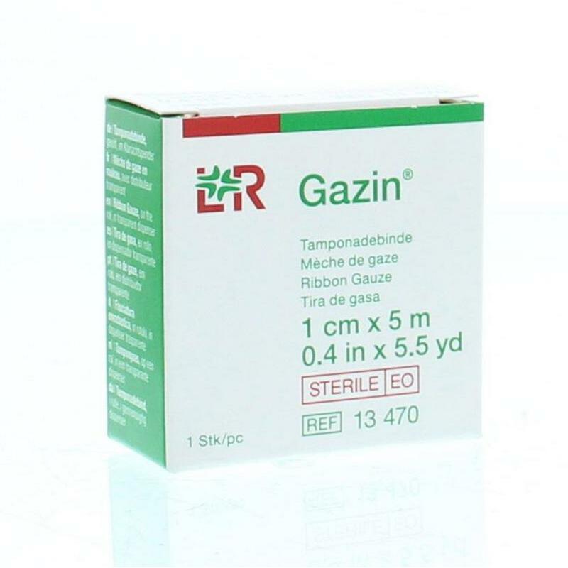 Gazin Tampongaas 5m x 1cm steriel 1st