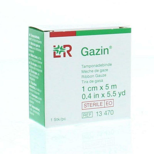 Gazin Tampongaas 5m x 1cm steriel 1st