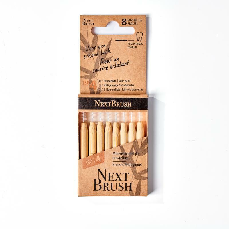 Nextbrush Bamboe interdentale ragers ISO 4 conisch 8st