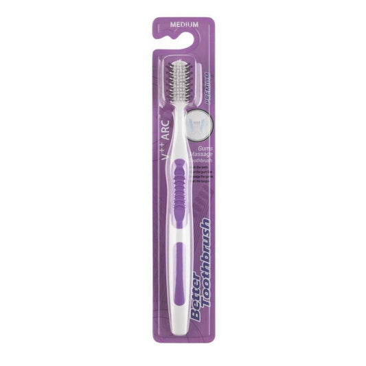 Bettertoothbrush Tandenborstel premium medium paars 1st