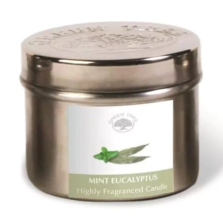 Green Tree Geurkaars mint eucalyptus 150g