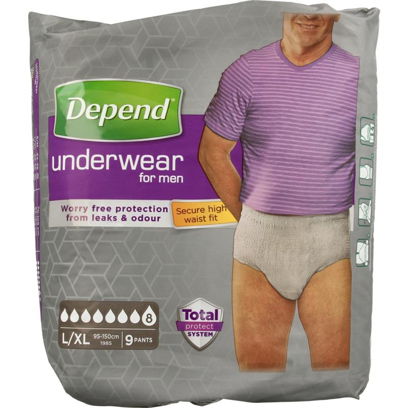 Depend Pants men super maat L/XL 9st