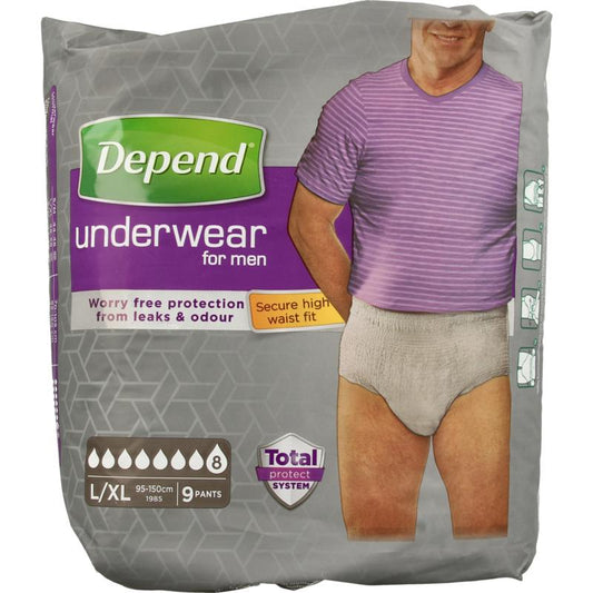 Depend Pants men super maat L/XL 9st