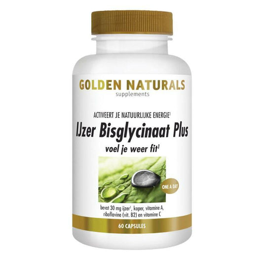 Golden Naturals IJzer bisglycinaat plus 60vc