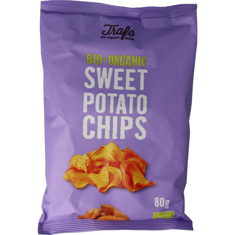 Trafo Chips zoete aardappel bio 80g