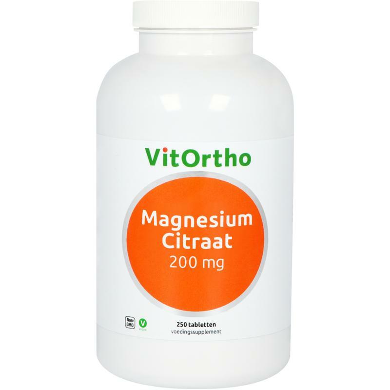 Vitortho Magnesium citraat 200 mg 250tb