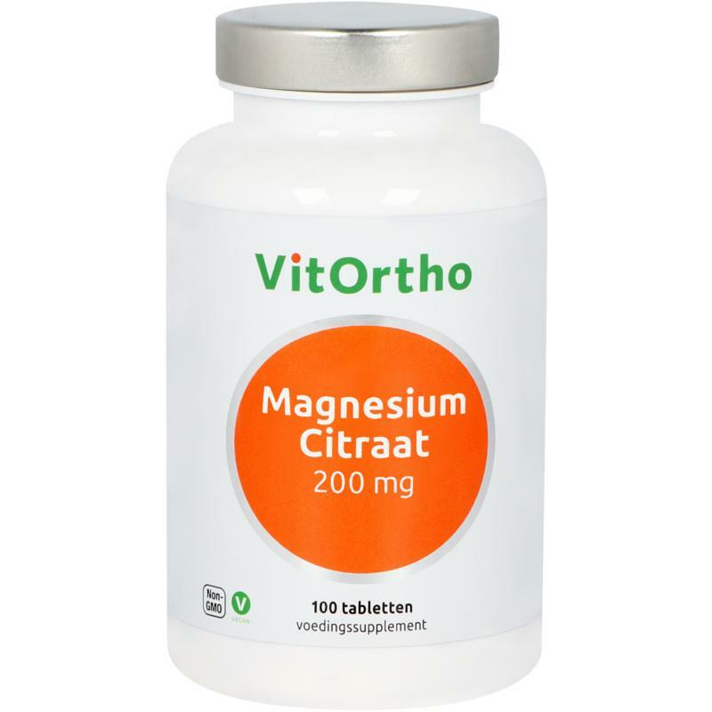 Vitortho Magnesium citraat 200 mg 100tb