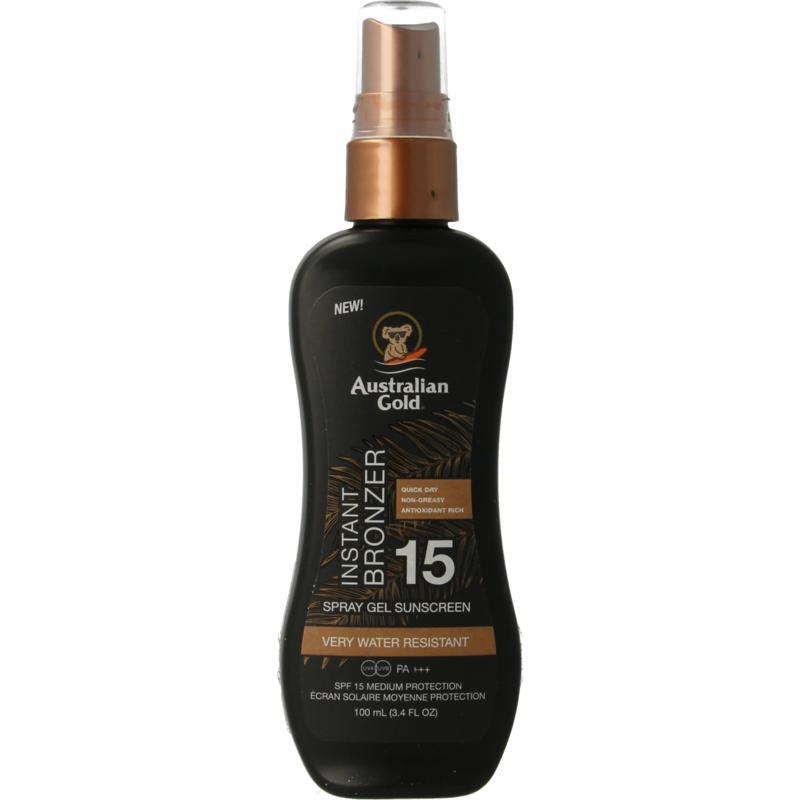 Australian Gold Spray gel met bronzer SPF15 100ml