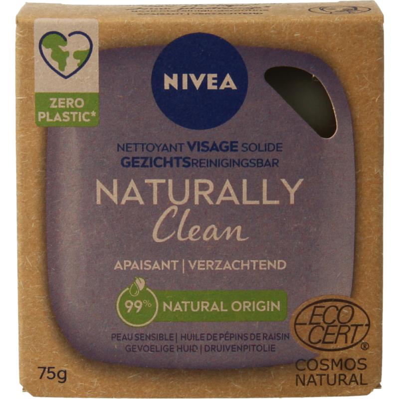 Nivea Naturally clean face bar verzachtend 75g