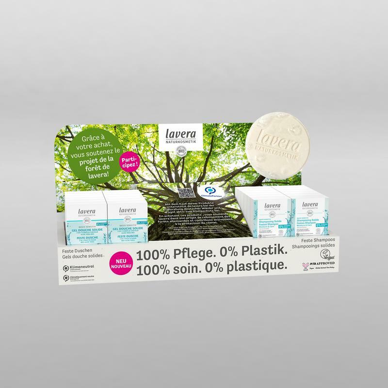 Lavera Shampoo & shower bar display soins solides FR-DE displ