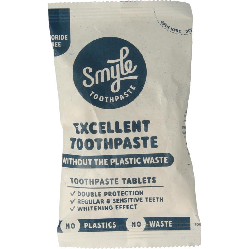 Smyle Tandpasta tabletten zonder fluoride navul 65st