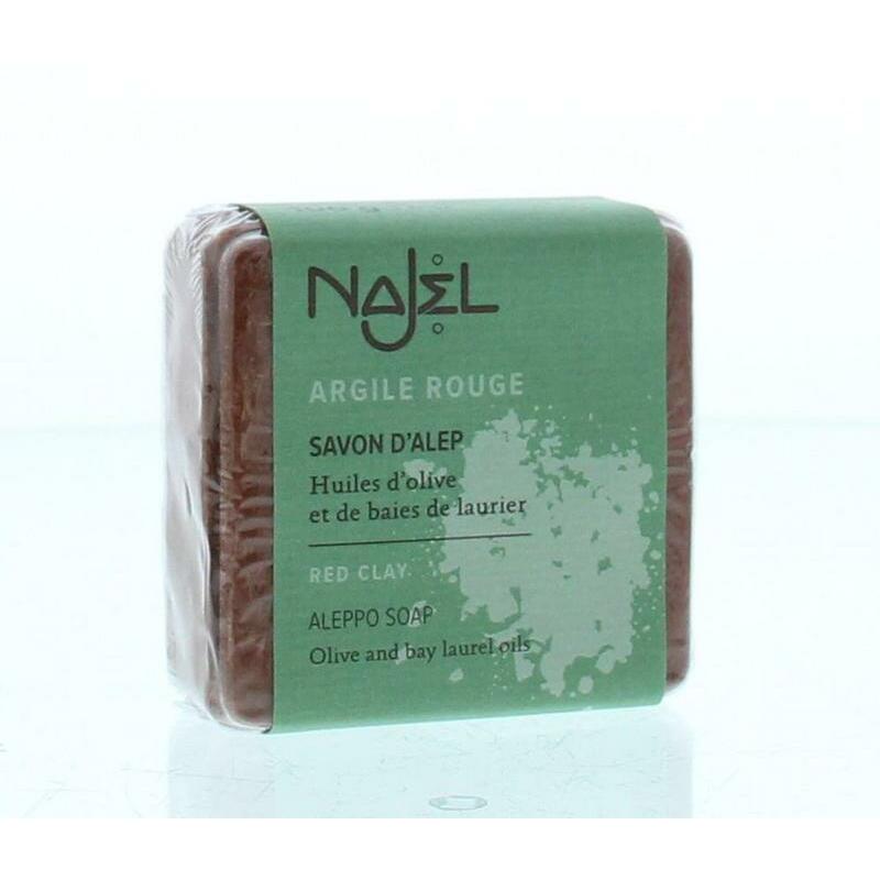 Najel Aleppo zeep scrub rode klei 100g