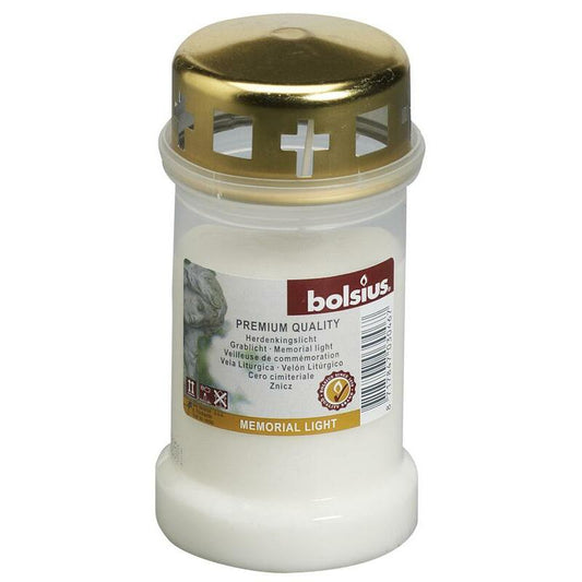 Bolsius Herdenkingskaars nr 5 wit en goud 1st