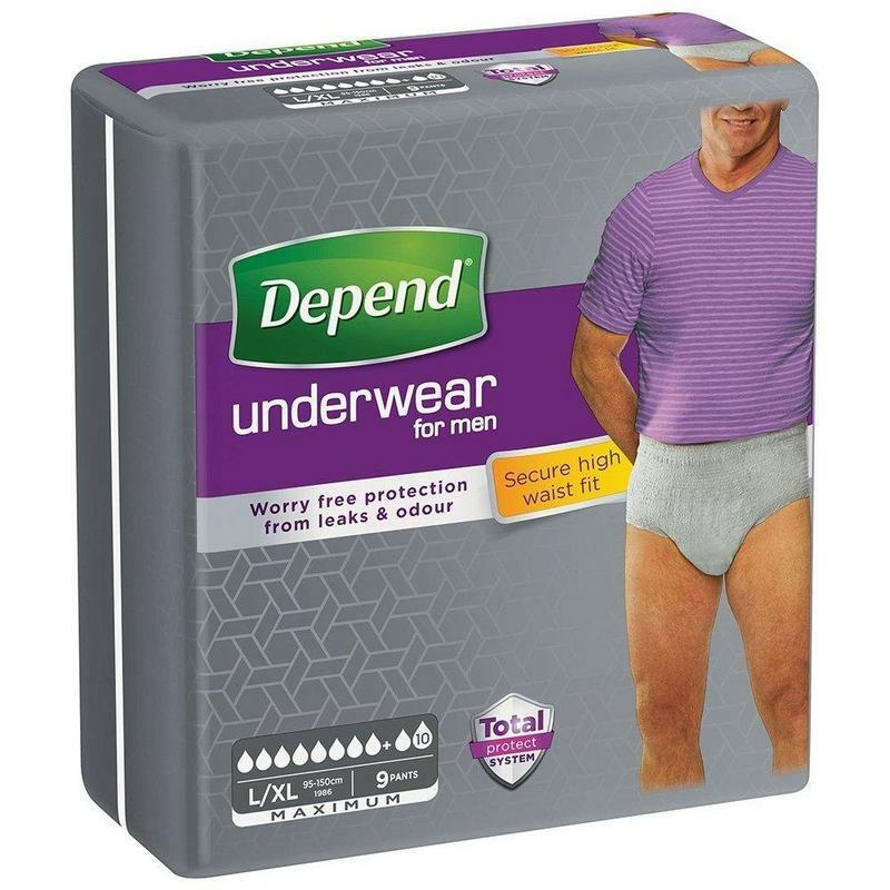 Depend Pants men max L/XL 1986 9st