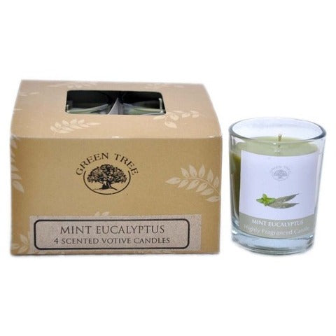 Green Tree Geurkaars mint eucalyptus 55g