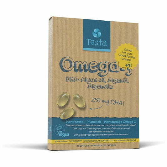 Testa Omega 3 algenolie 250mg DHA vegan NL/DE/EN 60sft