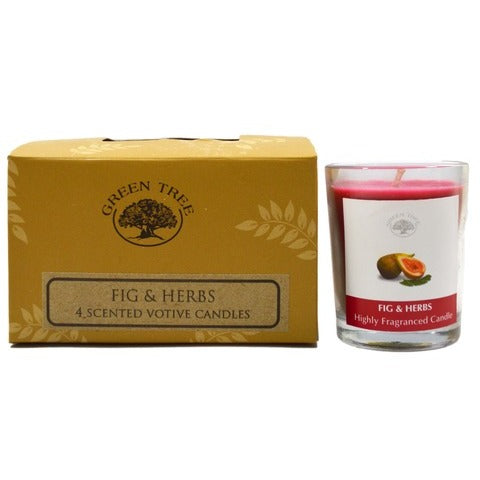 Green Tree Geurkaars figs & herbs votives 55g