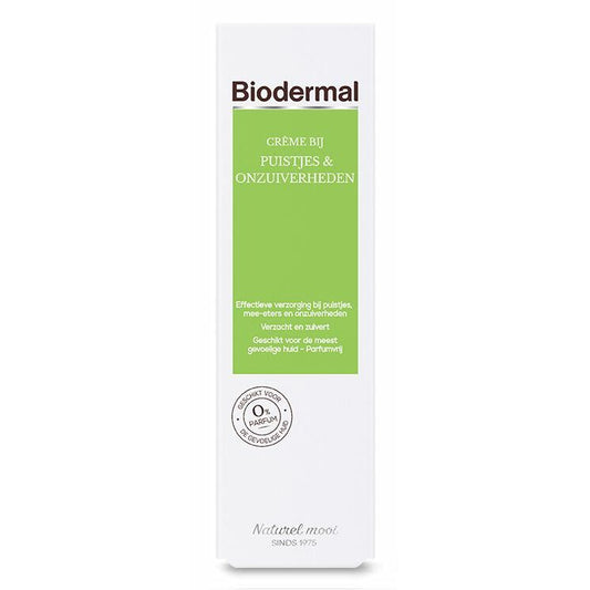 Biodermal Creme bij puistjes en onzuiverheden 30ml