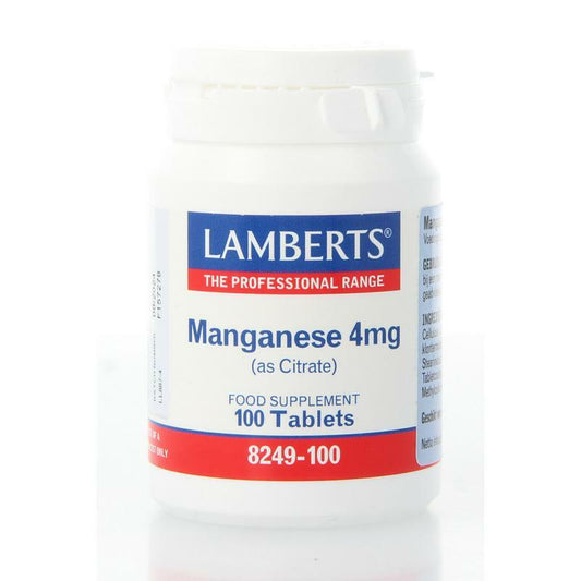 Lamberts Mangaan (manganese) 4 mg 100tb