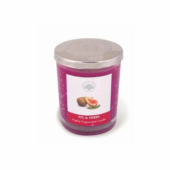 Green Tree Geurkaars fig & herb glas 200g
