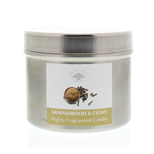 Green Tree Geurkaars sandelwood & clove 150g