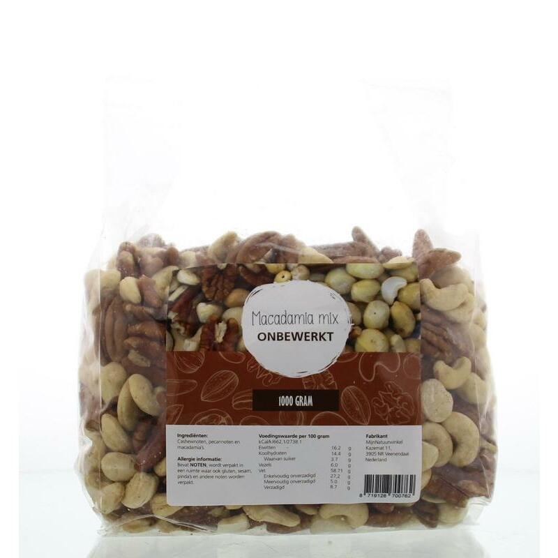 Mijnnatuurwinkel Macadamia mix onbewerkt 1000g