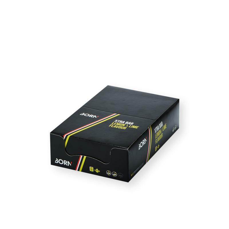 Born Xtra bar lemon/lime flavour box 15 x 50 gram 15x50g