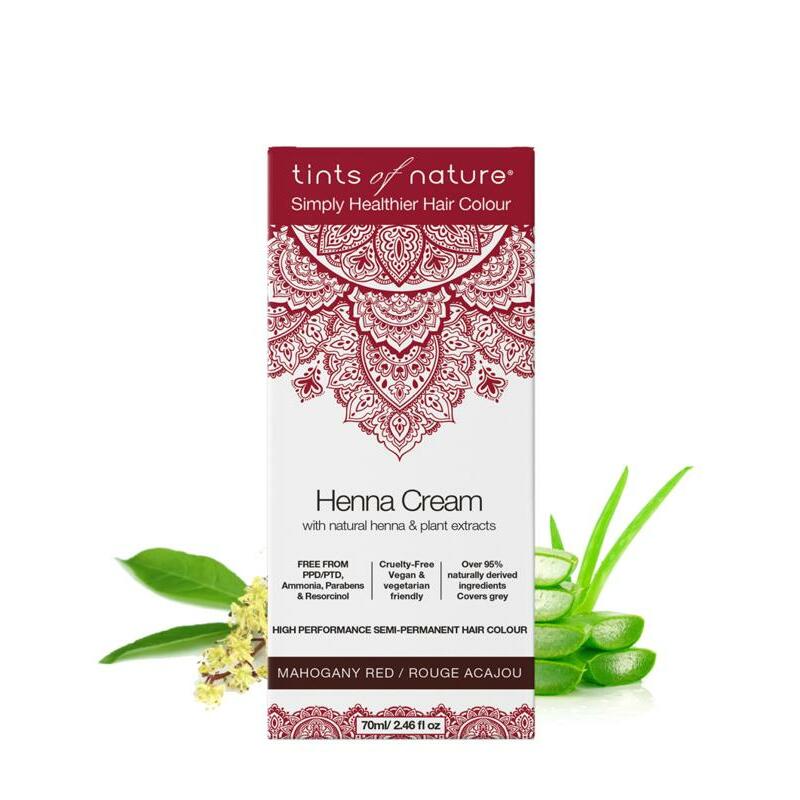 Tints Of Nature Henna cream mahogany red semi permanent 70ml