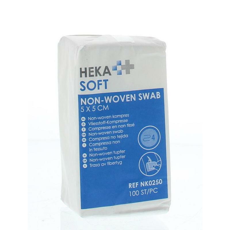 Hekasoft Non woven kompres 5 x 5 4-laags 100st