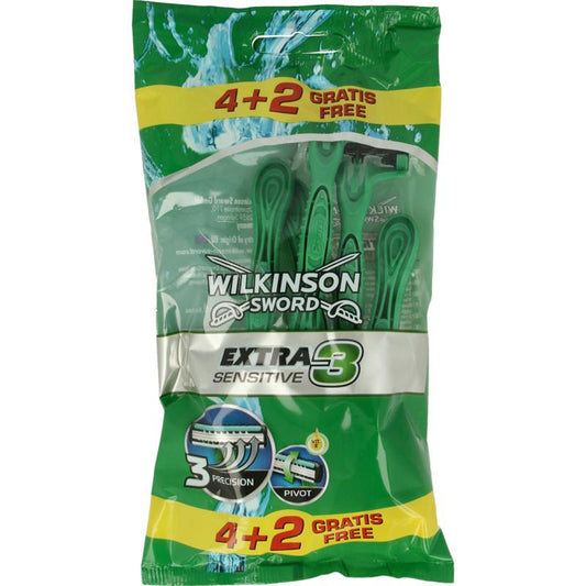 Wilkinson Xtreme III sensitive wegwerp 4 + 2 4+2st