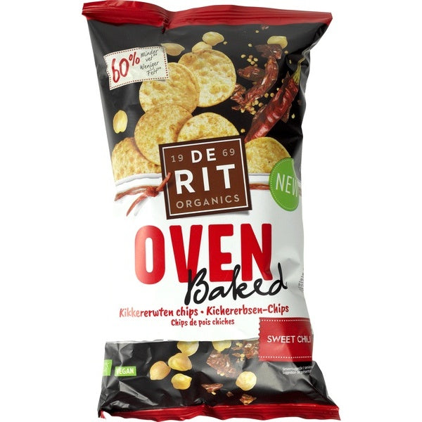 De Rit Kikkererwtenchips ovenbaked sweet chili bio 75g