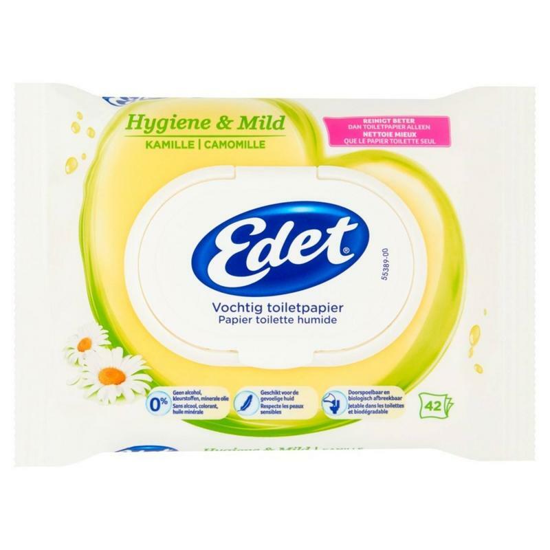 Edet Vochtig toiletpapier kamille 42st