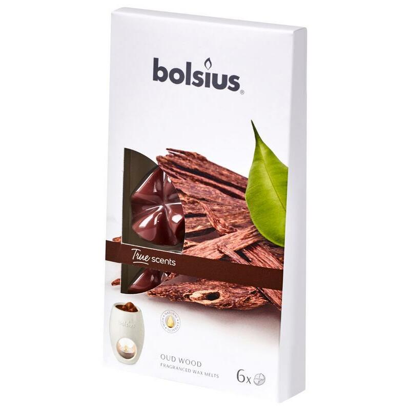 Bolsius Waxmelts true scents oud wood 6st