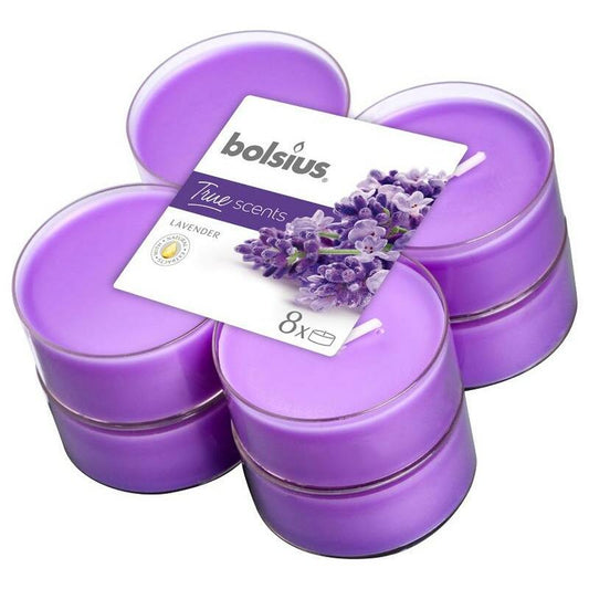 Bolsius True Scents maxilicht lavendel 8st