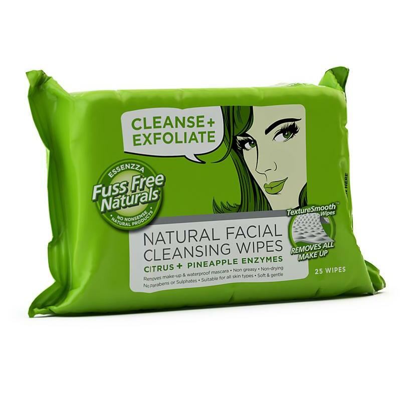 Fuss Free Nat Face wipes C+ exfoliate 25st