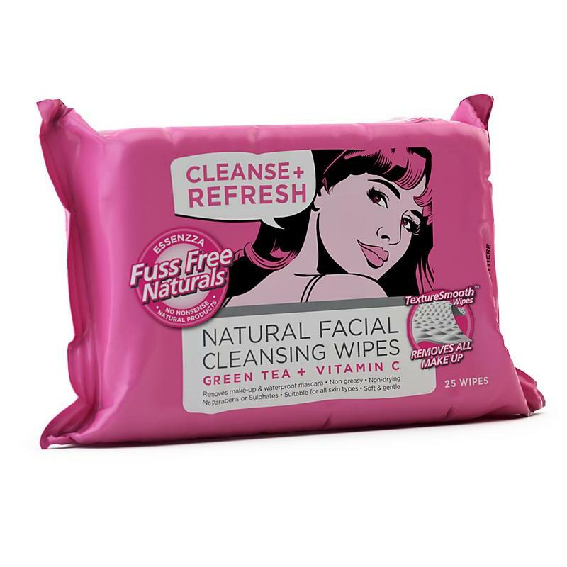 Fuss Free Nat Natural face wipes green tea vitamine c 25st