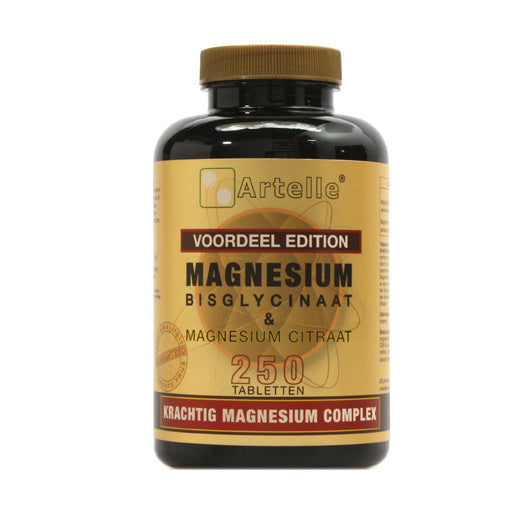 Artelle Magnesium bisglycinaat & citraat 250tb