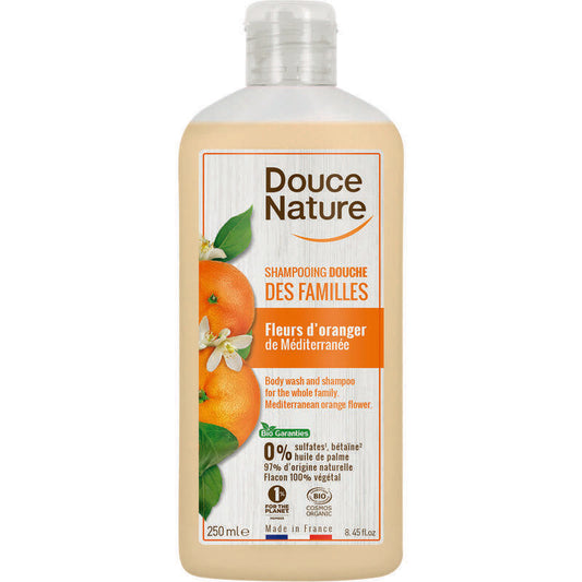 Douce Nature Douchegel & shampoo familie oranjebloesem bio 250ml