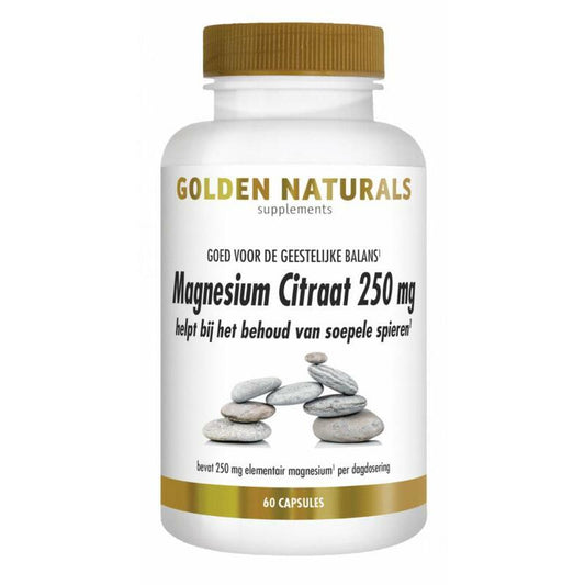 Golden Naturals Magnesium citraat 250 mg 60vc