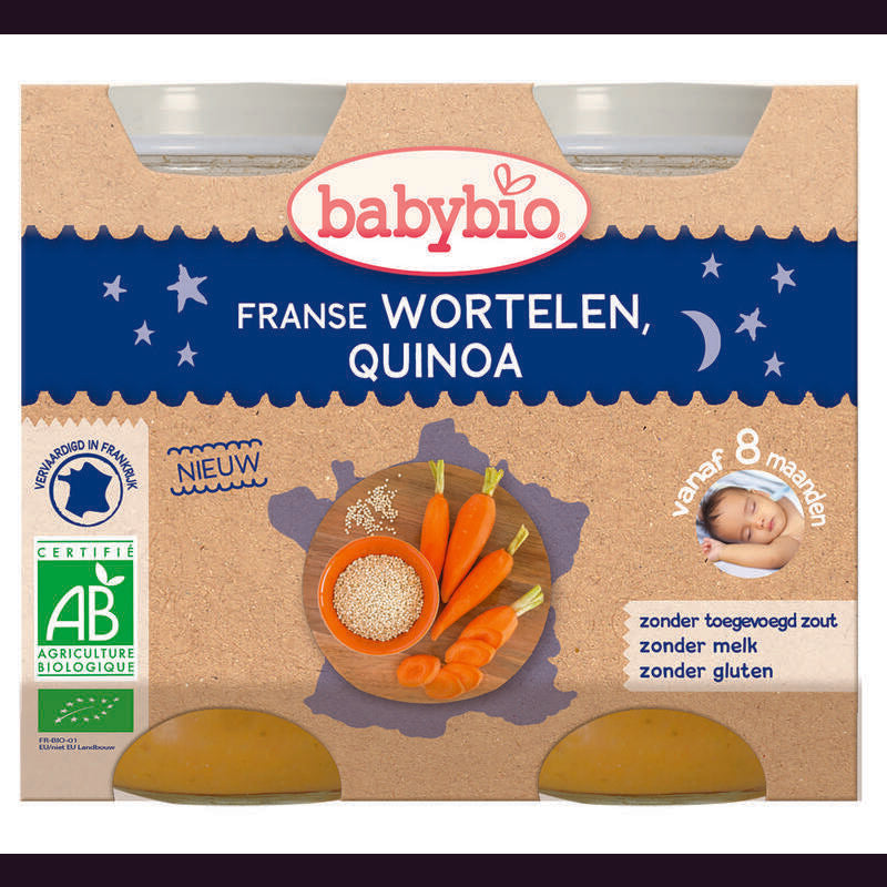 Babybio Wortel & quinoa 200 gram bio 2x200g