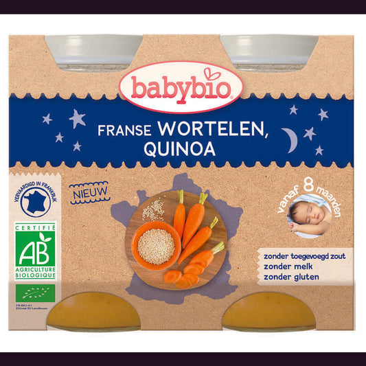Babybio Wortel & quinoa 200 gram bio 2x200g