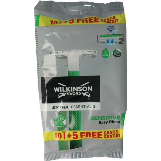 Wilkinson Extra2 sensitive 10 + 5 gratis 15st